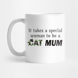 It takes a special woman to be a cat mum - black cat oil painting word art Mug